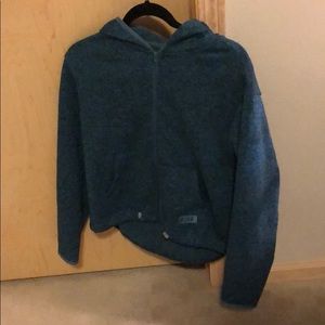 Hi-lo zippered knit jacket from PINK. Never worn.